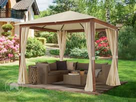 Garden gazebo Forest Premium 3x3m, champagne with oak finish