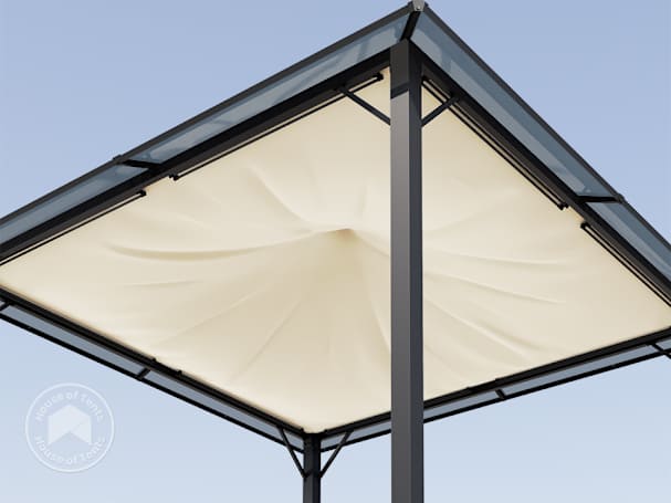 Sun sail for garden gazebo Moonlight Deluxe, 3x3m, cream Sun sail for garden gazebo Moonlight Deluxe, 3x3m, cream