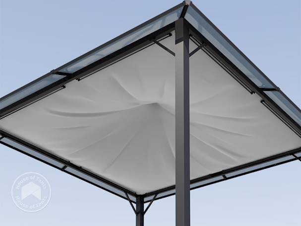 Sun sail for garden gazebo Moonlight Deluxe, 3x3m, stone Sun sail for garden gazebo Moonlight Deluxe, 3x3m, stone
