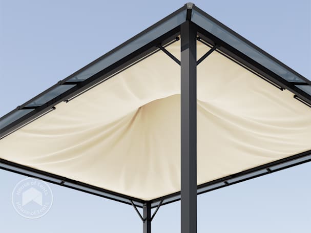 Sun sail for garden gazebo Moonlight Deluxe, 3x3.65m, cream Sun sail for garden gazebo Moonlight Deluxe, 3x3.65m, cream