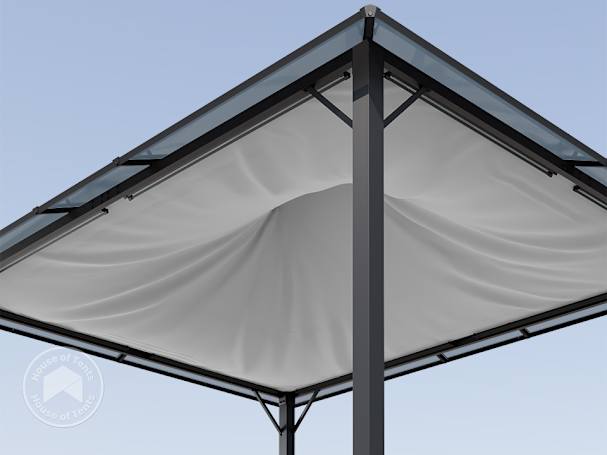 Sun sail for garden gazebo Moonlight Deluxe, 3x3.65m, stone Sun sail for garden gazebo Moonlight Deluxe, 3x3.65m, stone