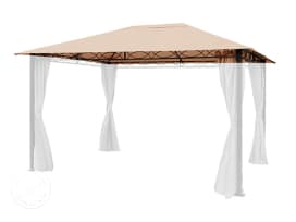 Replacement roof for garden gazebo Rendezvous Premium, 3x4m, cappucino