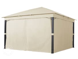 Gazebo curtains (4-piece set) for garden gazebo Sunset Premium, 4x4m, champagne