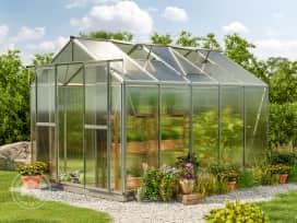 259 x 322 cm Greenhouse, 6 mm twin-wall sheets, no extras 259 x 322 cm Greenhouse, 6 mm twin-wall sheets, no extras