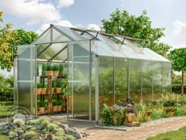 225 x 384 cm Greenhouse, incl. special offer set XL, 6 mm twin-wall sheets