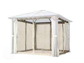 Mosquito net (4-piece) for garden gazebo Moonlight Deluxe, 3x3m, cream