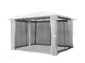 Mosquito net (4-piece) for garden gazebo Moonlight Deluxe, 3x3.65m, grey Mosquito net (4-piece) for garden gazebo Moonlight Deluxe, 3x3.65m, grey