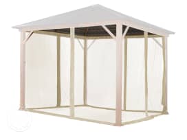 Mosquito net (4-piece) for garden gazebo   Forest Superior 3x3m, champagne