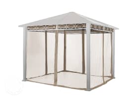 Mosquito net (4-piece) for garden gazebo Rendezvous Deluxe, 3x3m, cappuccino