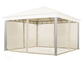 Mosquito net (4-piece) for garden gazebo Sunset Premium, 4x4m, champagne Mosquito net (4-piece) for garden gazebo Sunset Premium, 4x4m, champagne
