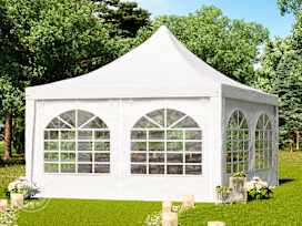 4x4m pagoda tent, PVC, white