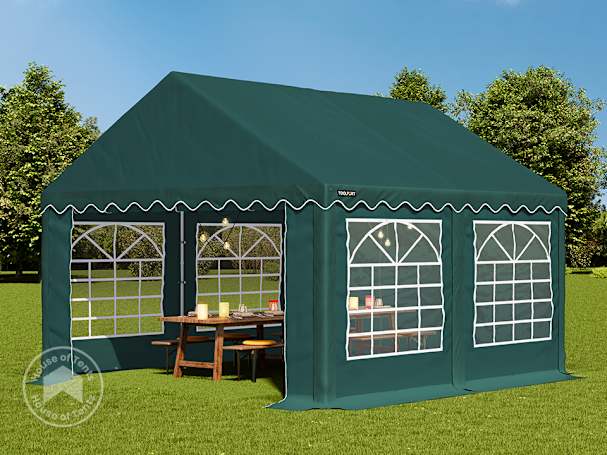 3x4m Marquee / Party tent, PVC 700, dark green