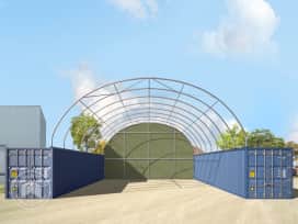 Rear wall for container roofing 10m width, PRIMEtex 2300, dark green