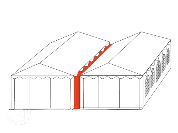 rain gutters for connecting marquees and gazebos