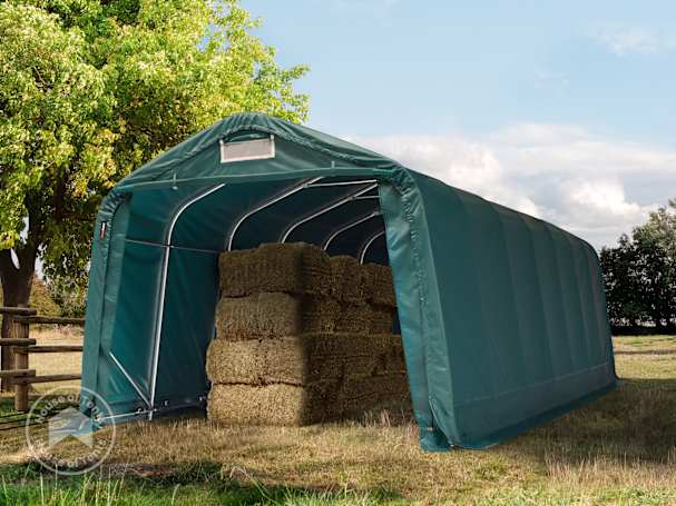 Farm storage tent for storing hay