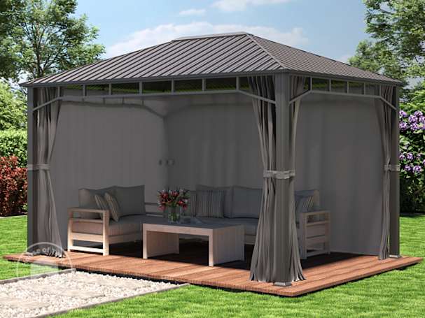 Superior garden gazebo in loft grey