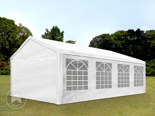 4x8 m tente de réception, PE 350, H. 2 m, blanc