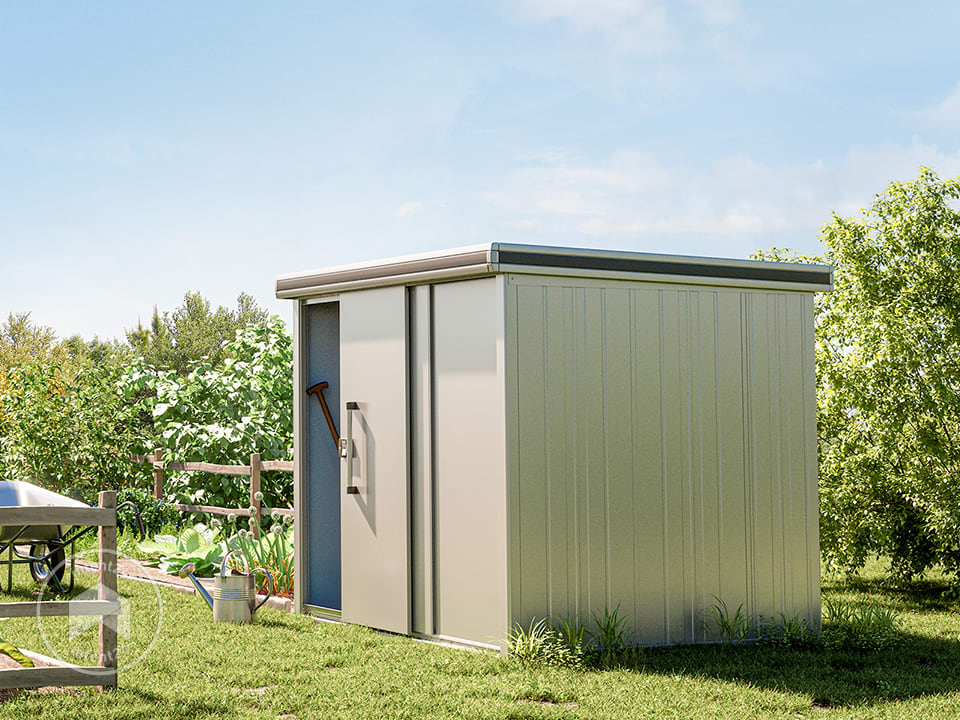 221 x 186 cm Abri de jardin, gris intent24.fr