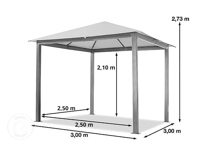 Sekey Tonnelle de Jardin Exterieur 3x3m, avec 4 Moustiquaires, Tente de  Jardin à Double Toit Respirante