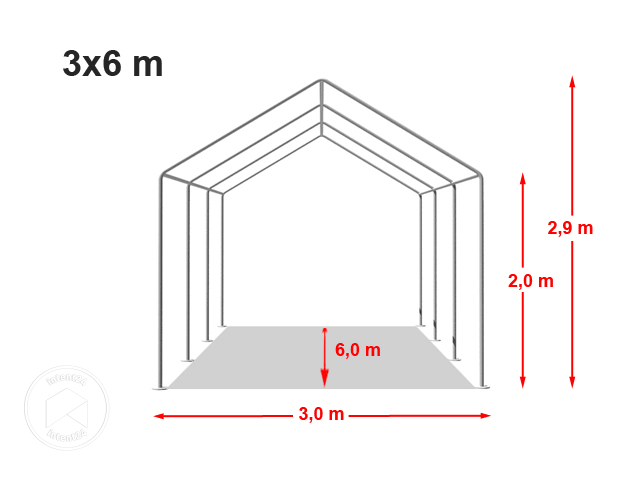 Tente de stockage 5x6 m, PVC vert foncé (7273)