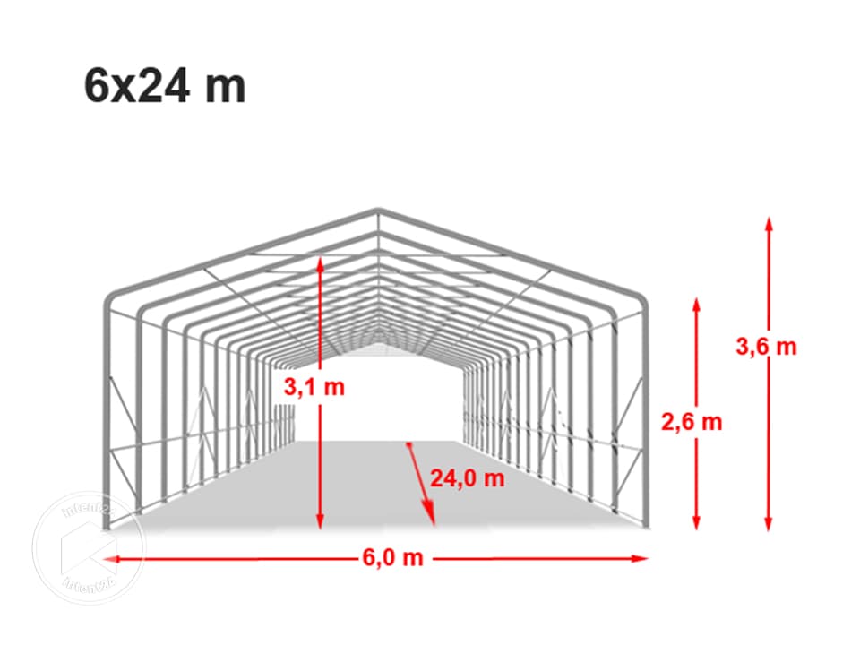 Tente garage 6 x 6 m, vert foncé (99487)
