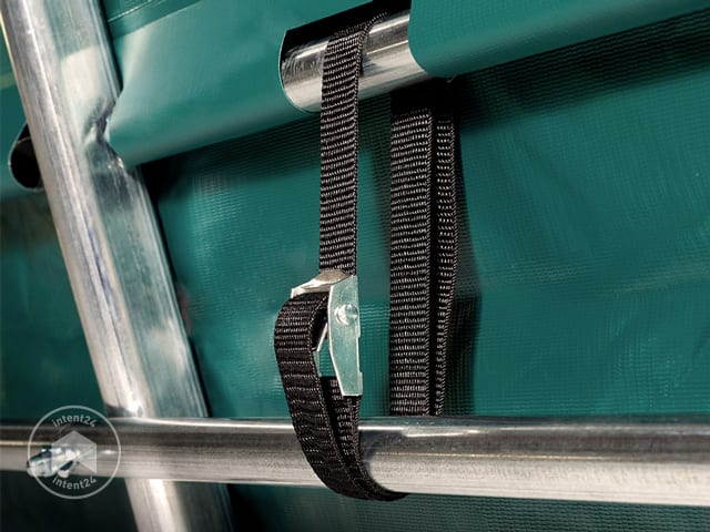 Tente-Garage TOOLPORT 3,3x4,8m - Bâche PVC 800N - Structure Acier Galvanisé - Abri Voiture, Stockage