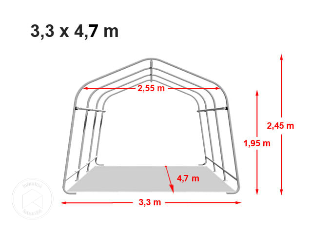 Tente garage 3,3 x 4,7 m abri, gris Canton Genève 