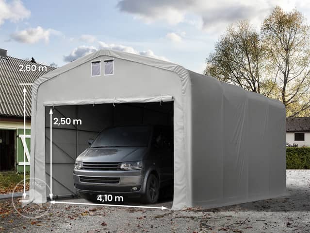 Tente garage voiture 5 x 8 m, gris (99402)