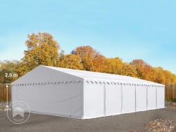 8x12 m tente de stockage, PVC 750, H. 2 m, blanc