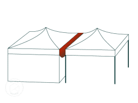 Gouttière de 4 m pour tonnelles pliantes PREMIUM et PROFESSIONAL, PVC, blanc