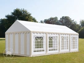 4x8 m tente de réception, PVC 700, H. 2 m, beige-blanc 4x8 m tente de réception, PVC 700, H. 2 m, beige-blanc