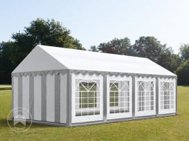 4x8 m tente de réception, PVC 700, H. 2 m, gris-blanc 4x8 m tente de réception, PVC 700, H. 2 m, gris-blanc