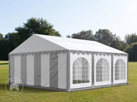 6x6 m tente de réception, PVC 750, H. 2 m, gris-blanc