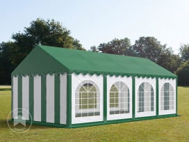 4x8 m tente de réception, PVC 750, H. 2 m, vert-blanc 4x8 m tente de réception, PVC 750, H. 2 m, vert-blanc