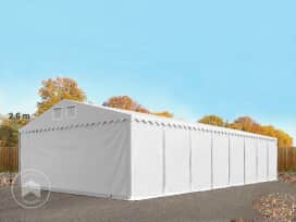 8x24 m tente de stockage, PVC 800, H. 2,6 m, blanc, sans statique 8x24 m tente de stockage, PVC 800, H. 2,6 m, blanc, sans statique