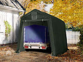 2,4x3,6 m, Tente garage, Bâche PE, vert foncé