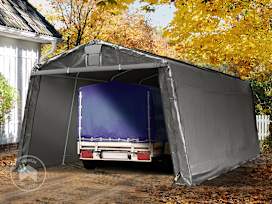 3,3x6,2 m, Tente garage, Bâche PE, gris