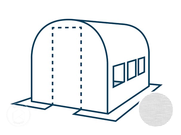 Toit de remplacement pour serre tunnel BASIC dans les dimensions 2 x 3 m, blanc