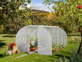 3x4m Serre tunnel, Bâche PE, blanc