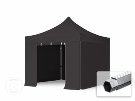 3x3 m Tonnelle pliante Alu, PVC 850, noir 3x3 m Tonnelle pliante Alu, PVC 850, noir