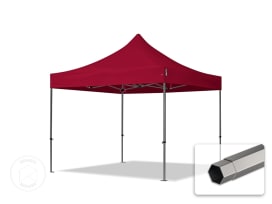 3x3 m Tonnelle pliante Acier, PES 750, rouge