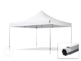 4x4 m Tonnelle pliante Alu, PVC 850, blanc
