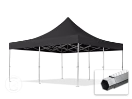 5x5 m Tonnelle pliante Alu, PVC 850, noir