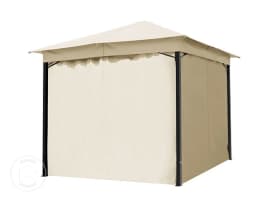 Rideaux (set de 4 toiles) pour tonnelle de jardin Sunset Classic, 3x3 m, couleur champagne 