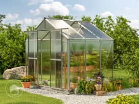 259 x 195 cm Serre de jardin, 8 mm panneaux double paroi 259 x 195 cm Serre de jardin, 8 mm panneaux double paroi