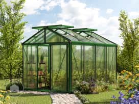 235 x 311 cm Serre de jardin, revêtement par poudre vert