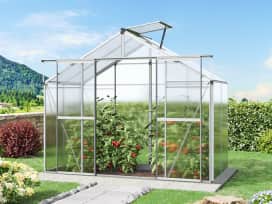 256 x 131 cm Serre de jardin, 6 mm panneaux double paroi 256 x 131 cm Serre de jardin, 6 mm panneaux double paroi