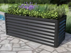 150 x 60 x 60 cm Carré potager surélevé, acier, anthracite