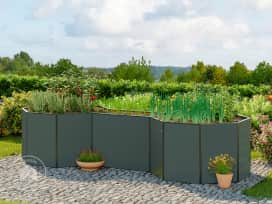 455 x 181  x 77 cm Carré potager surélevé, anthracite