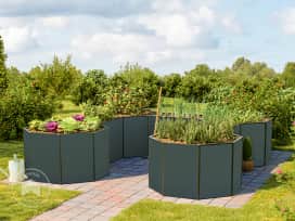 332 x 332  x 77 cm Carré potager surélevé, anthracite